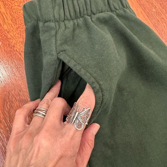 Brandy Melville Green Jogger Track Pants and floral cami set - Picture 9 of 11